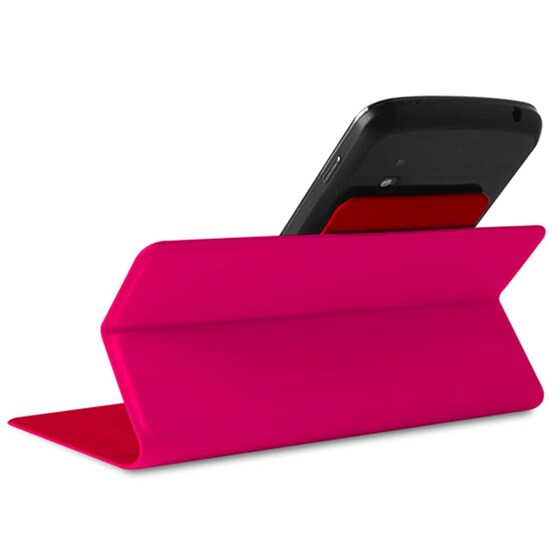 Θήκη Universal 5" - Puro Bi-Color Wallet Ροζ/Κόκκινο image 4