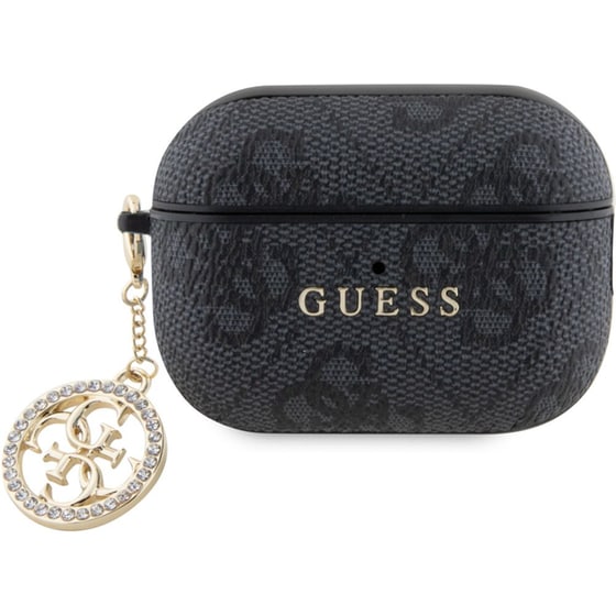 Θήκη Ακουστικών Guess 4G Strass Charm Collection για Apple AirPods Pro 2nd Gen - Black image 0