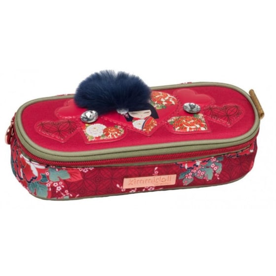 Κασετίνα Οβάλ Graffiti Κόκκινη Kimmidoll image 0