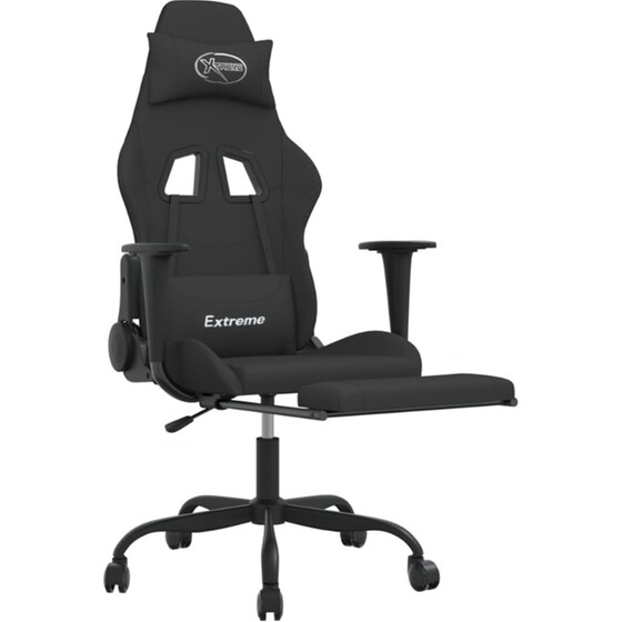 Καρέκλα Gaming VIDAXL 3143725 με Υποπόδιο - Μαύρη image 4