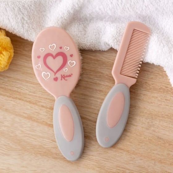 Kiokids Βρεφικό Σετ Περιποίησης Μαλλιών ( Βούρτσα-χτένα ) Ροζ 2843 image 0