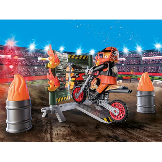 PLAYMOBIL® Stunt Show Starter Pack Ακροβατικά με μηχανή motocross (71256) image 5