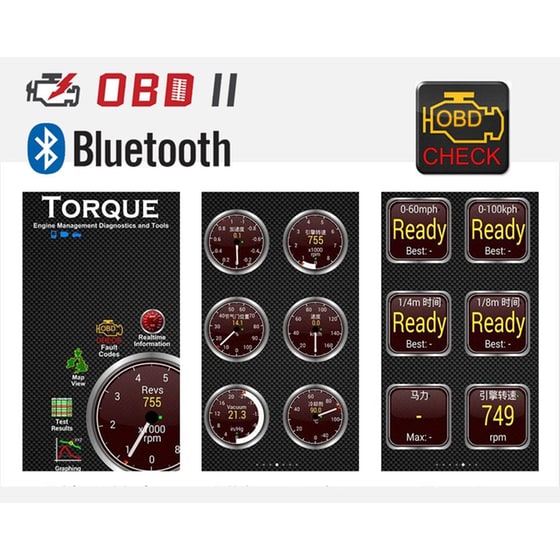 OBD2 Διαγνωστικό Βλαβών Αυτοκινήτου με Bluetooth - Μπλε image 1
