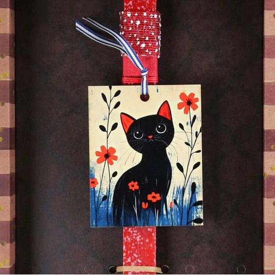 Λαμπάδα&nbsp;Synchronia&nbsp;Καδράκι&nbsp;Γάτα image 1