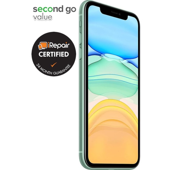 Μεταχειρισμένο Apple iPhone 11 64GB Green second go value Certified by iRepair image 1