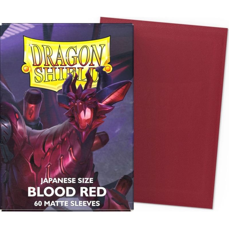 Dragon Shield Sleeves Japanese Small Size - Matte Blood Red (60 Sleeves)