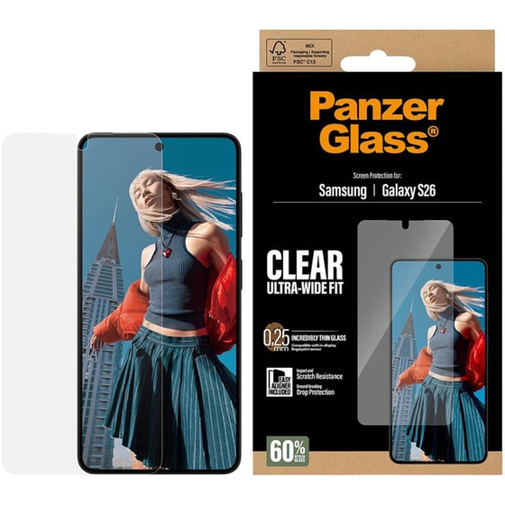 Προστατευτικό οθόνης Samsung Galaxy S26 - PanzerGlass Clear Ultra-Wide Fit Screen Protection 0.25mm image 2