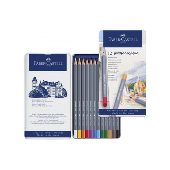 Ξυλομπογίες Ακουαρέλας Faber Castell (12 Χρώματα) image 1