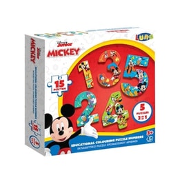 Παιδικό Παζλ Luna Αριθμοί 1 Έως 5 Mickey (15 Κομμάτια)