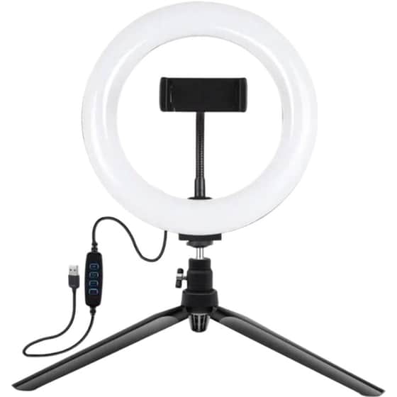 Τρίποδο με Led Δαχτύλιο Puluz Pkt3073b - Μαύρο image 0
