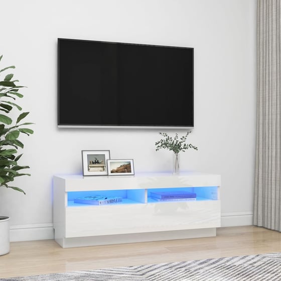 Έπιπλο Τηλεόρασης  VidaXL από Μοριοσανίδα 100x35x40 cm - Λευκό image 2