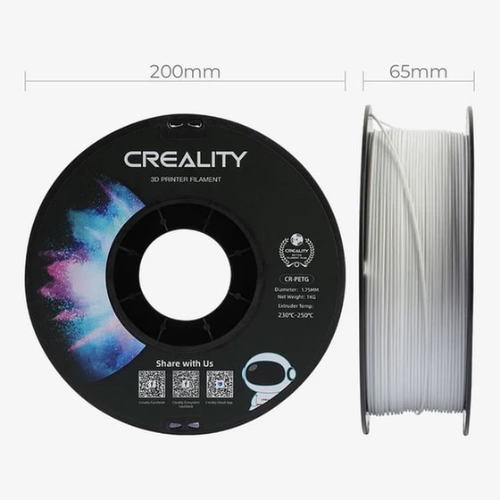 CREALITY Νήμα 3D Εκτυπωτή CR-PETG 1kg 1.75mm - Λευκό image 1