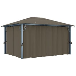 Κιόσκι Vidaxl Αλουμίνιο με Κουρτίνα 400x300cm - Taupe