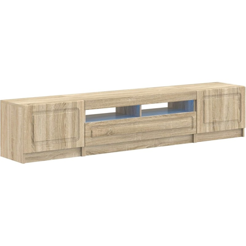 Έπιπλο Τηλεόρασης VidaXL UTRECHT με LED 3 τμχ 198 x 35 x 40 cm - Sonoma Δρυς