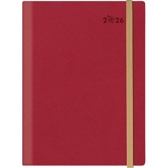 Ημερολόγιο Ημερήσιο 2026 Θεοφύλακτος 12M Eco Κόκκινο image 0