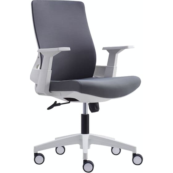 Διευθυντική Καρέκλα Γραφείου Woodwell BF8950 Υφασμάτινη - Γκρι/Λευκή image 0