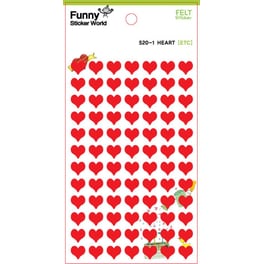 Αυτοκόλλητα&nbsp;Funny Stickers Τσόχινες&nbsp;Καρδιές