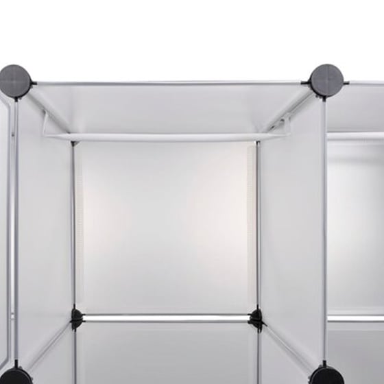 Vidaxl Ντουλάπα Σπονδυλωτή Με 18 Τμήματα Λευκή 37 X 146 X 180,5 Εκ. image 5