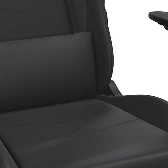 Καρέκλα Gaming VIDAXL 345419 με Υποπόδιο από Τεχνητό Δέρμα - Μαύρη image 5