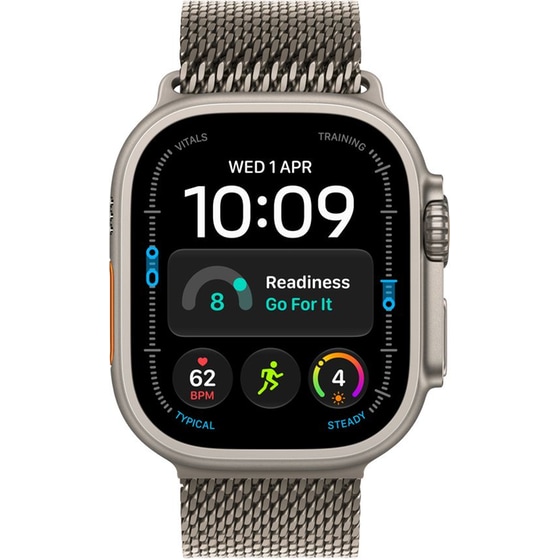 Apple Watch Ultra 4 GPS + Cellular 49mm Black Titanium Case with Black Titanium Milanese Loop - M image 1