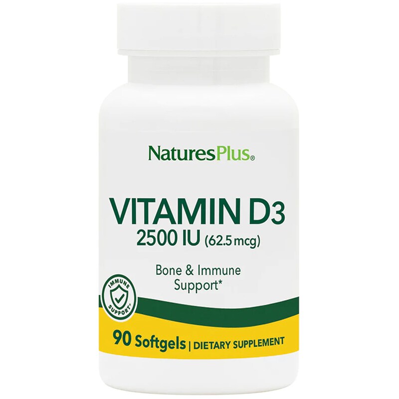 Natures Plus Vitamin D3 2500IU - 90 κάψουλες