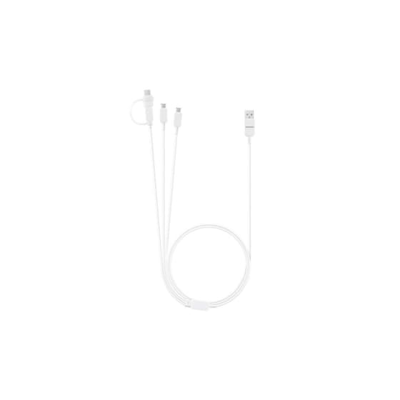Σετ Καλωδίων Samsung Multi Charging 3in1 Usb to MicroUsb, Usb-C 1.33m - White image 1
