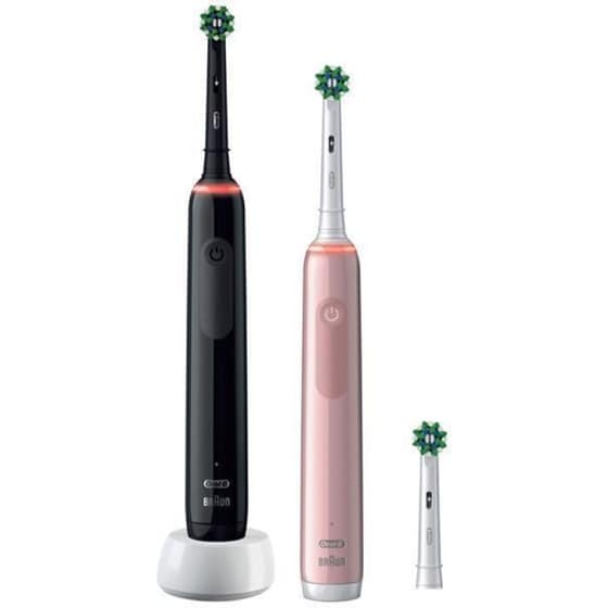 Σετ Ηλεκτρικές Οδοντόβουρτσες ORAL-B Pro 3 3900 - Μαύρο/Ροζ image 2