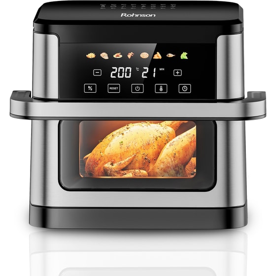 ROHNSON R-2893 με Αποσπώμενο Κάδο 1800 W 9.7 L Μαύρο Φριτέζα Αέρος image 0