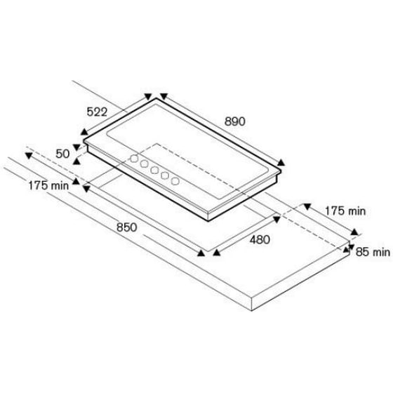 BERTAZZONI P905CMODX(GN) 90 cm Ασημί Εστία Φυσικού Αερίου Αυτόνομη image 1