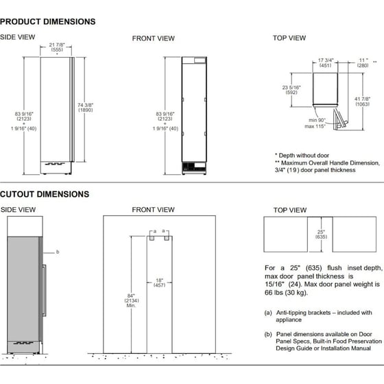 BERTAZZONI RFZ45S5FPLS 245 Lt Πλήρως Εντοιχιζόμενος Καταψύκτης Όρθιος image 4