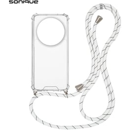 Θήκη Xiaomi Xiaomi 14 Ultra - Sonique Armor Σιλικόνης Με Κορδόνι Rainbow Λευκό - Clear