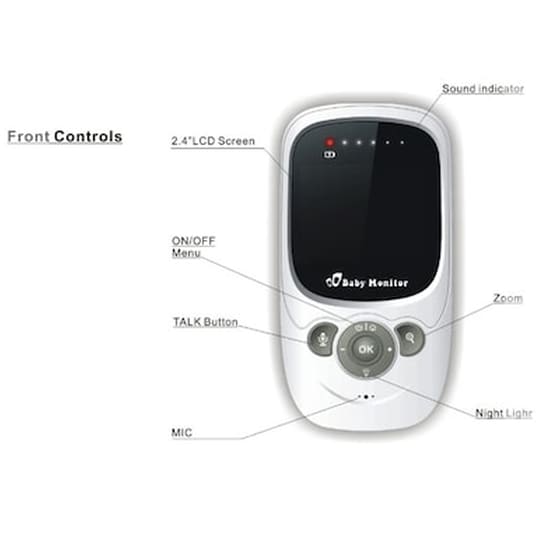 Baby Monitor Κάμερας & Ήχου 2.4" - Λευκό image 1