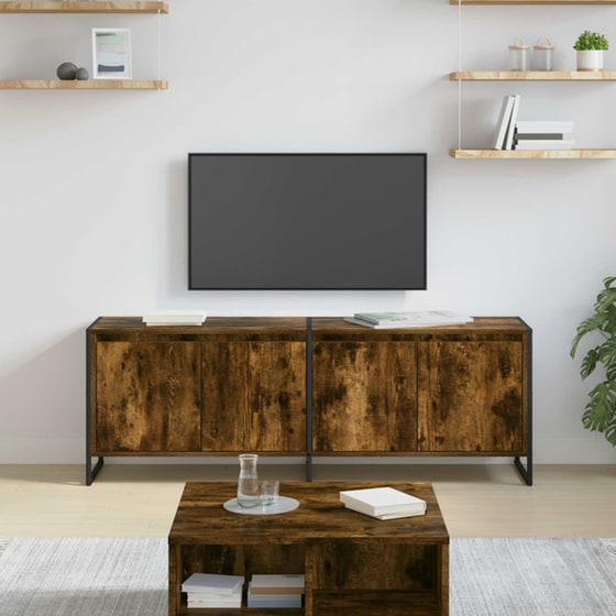 Έπιπλο Τηλεόρασης VidaXL 140 x 36 x 49,5 cm - Καπνιστή Δρυς image 1