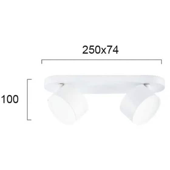 Σποτ Δίφωτο Viokef Nod 4200100 Μεταλλικό - Λευκό image 1