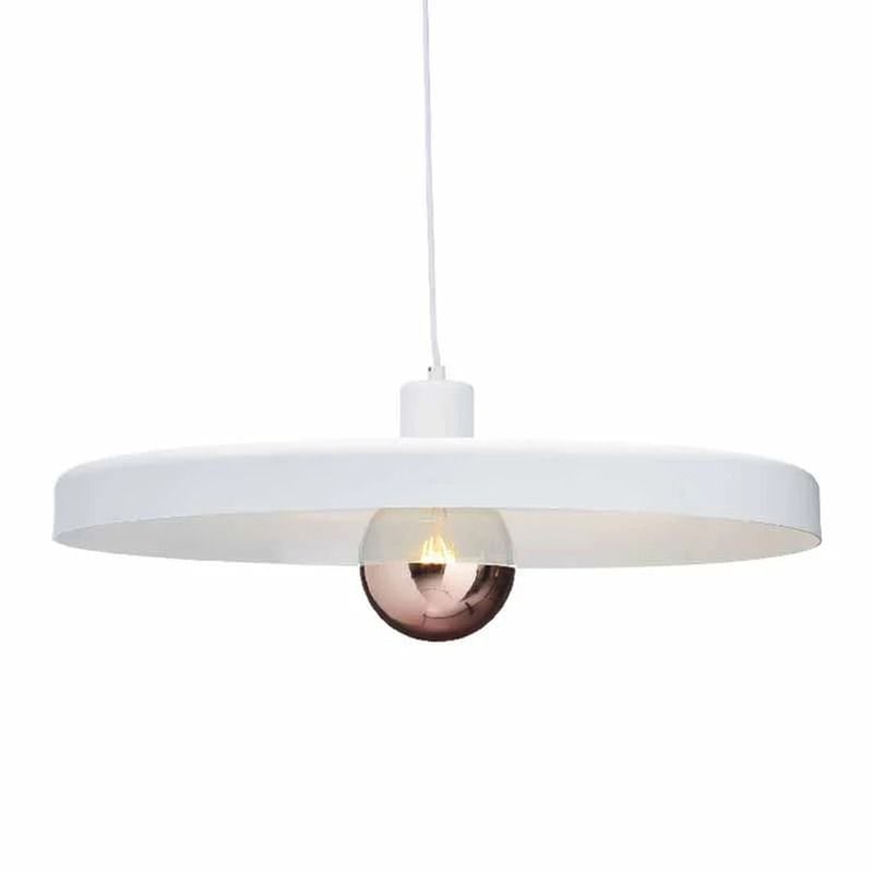 ACA DECOR Φωτιστικό Οροφής Μονόφωτο Aca Domenica Od5392lwh Μεταλλικό - Λευκό