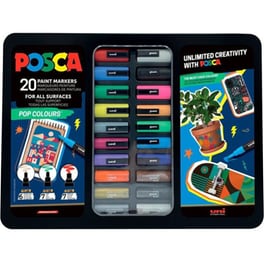 Κασετίνα&nbsp;Posca Metal&nbsp;Pop&nbsp;Colours&nbsp;(20 Τεμάχια)