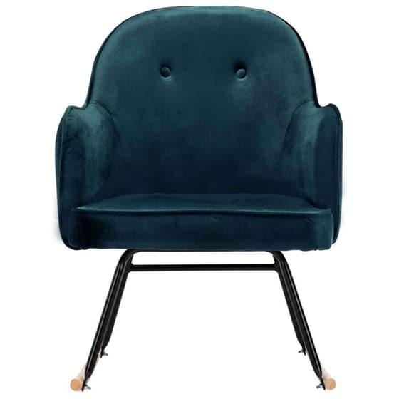 Κουνιστή Πολυθρόνα VidaXL από Βελούδο - Μπλε image 4