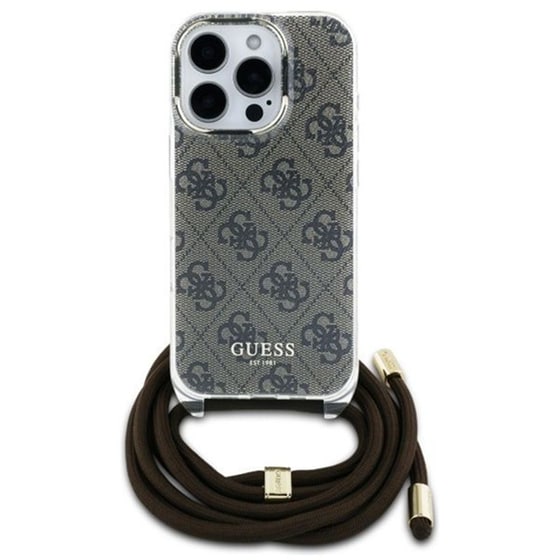 Θήκη Apple iPhone 16 Pro Guess Crossbody Cord 4G - Καφέ image 2