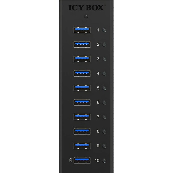 Icy Box IB-AC6110 USB Hub 10-Port USB 3.0 συμβατό με USB-A image 4