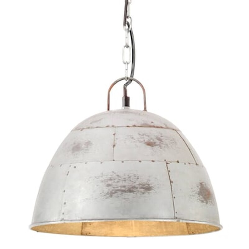 Vidaxl Φωτιστικό Κρεμαστό Vintage Στρογγυλό 25 W Ασημί 31 Εκ. Ε27