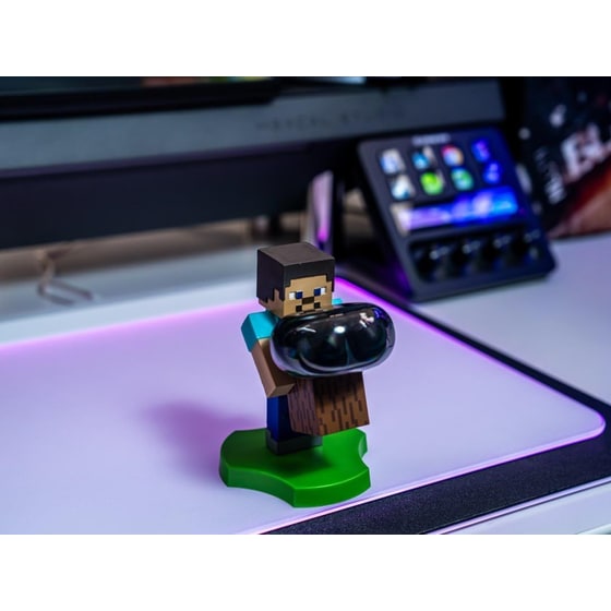 Φιγούρα Βάσης Στήριξης Cable Guys - Minecraft Steve Earbud Holder image 4