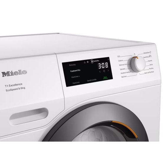 MIELE TEC655WP EcoSpeed 8 kg με Αντλία Θερμότητας Λευκό Στεγνωτήριο Ρούχων image 3
