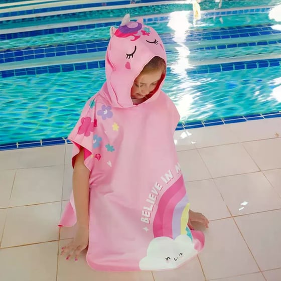 Παιδική Πετσέτα Θαλάσσης Legami Poncho Unicorn 92 x 60 cm image 5