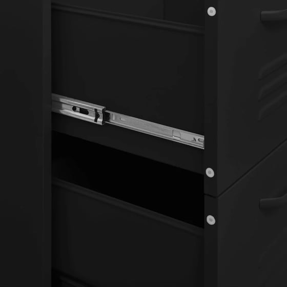 Συρταριέρα Γραφείου VidaXL από Ατσάλι 80x35x101.5 cm - Μαύρο image 7