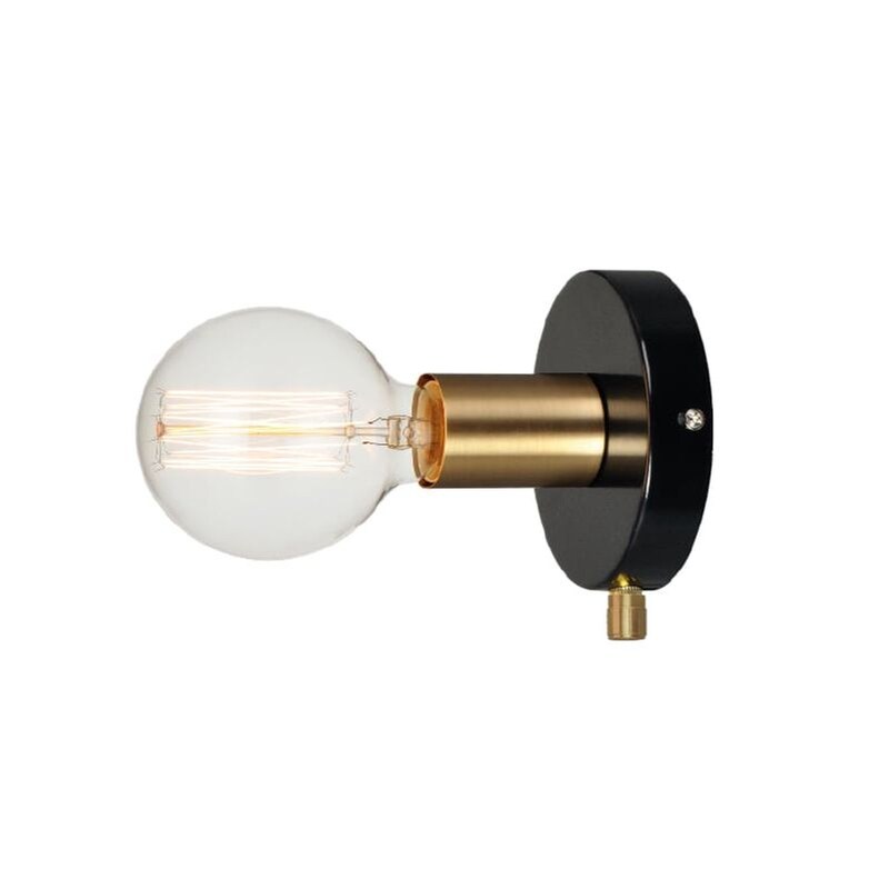 ACA DECOR Απλίκα Τοίχου Aca Joy V36382bp Μεταλλική 12x8.5x12 cm - Μπρονζέ/Μαύρη