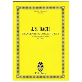 Βιβλίο Για Σύνολα Editions Eulenburg Bach - Brandenburg Concerto In Bb Major Nr.6 Bwv1051 [pocket Score]