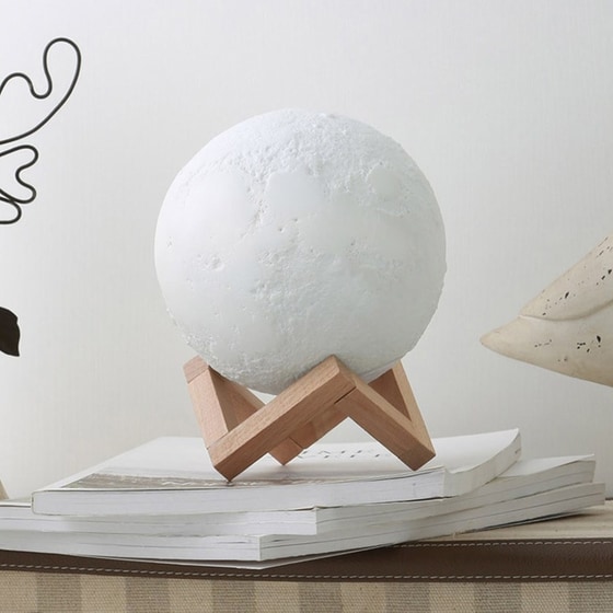 Ανάγλυφο Φωτιστικό Αφής 3d Φεγγάρι Moon Light Led επαναφορτιζόμενο με 3 αποχρώσεις image 6