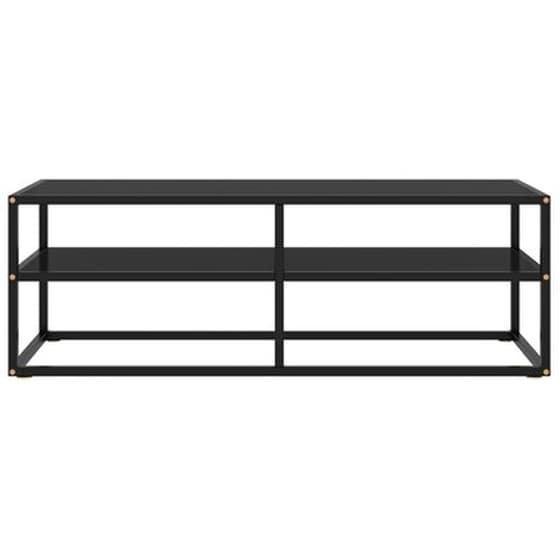 Έπιπλο Τηλεόρασης Vidaxl Γυαλί  120x40x40 cm   - Μαύρο image 2
