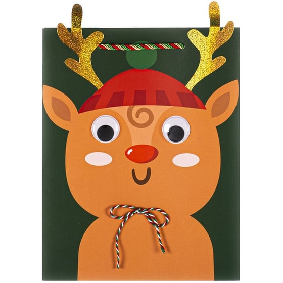 Σακούλα&nbsp;Δώρου Tri-Coastal&nbsp;Boy&nbsp;Reindeer&nbsp;House&nbsp;Small image 0