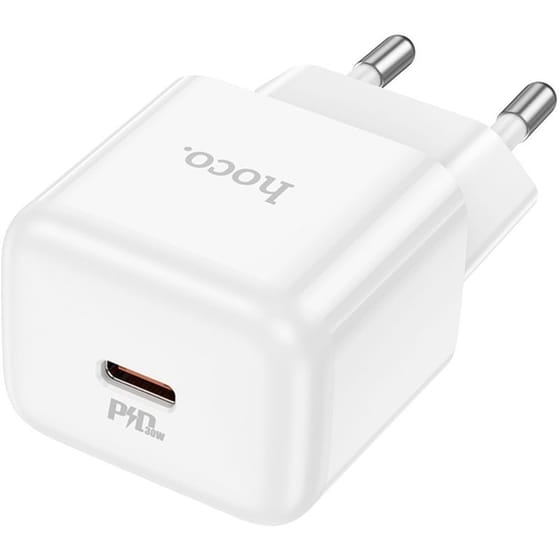 Φορτιστής Πρίζας Hoco N32 Glory USB-C 30W - White image 0